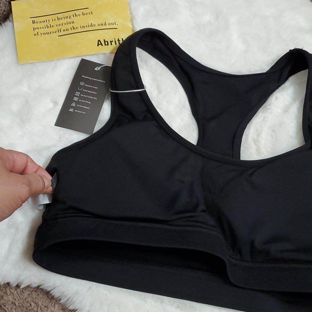 ABRITHY WOMEN'S RACERBACK SPORT BRA - Picture 2 of 5